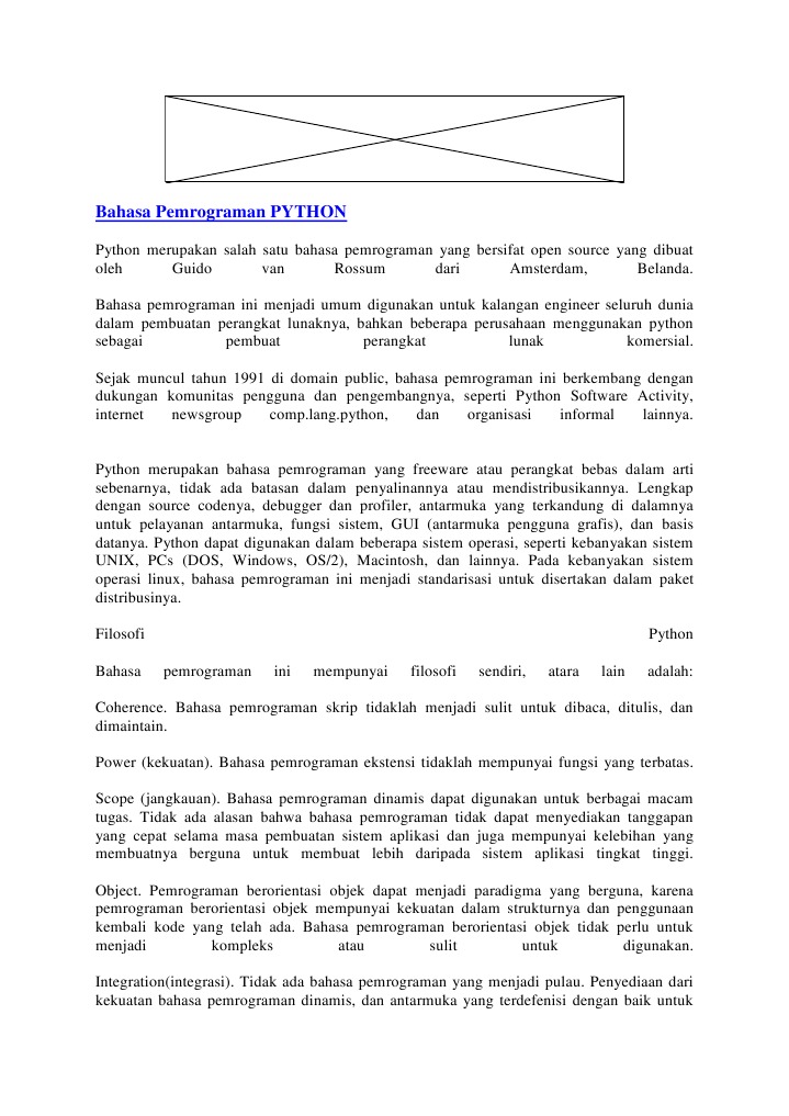 Sejarah dan Filosofi Bahasa Python | PDF | Komputer | Teknologi & Rekayasa