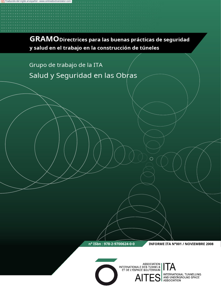 ITA Report N1 WG5 P.en - Es | PDF | Túnel | Agua