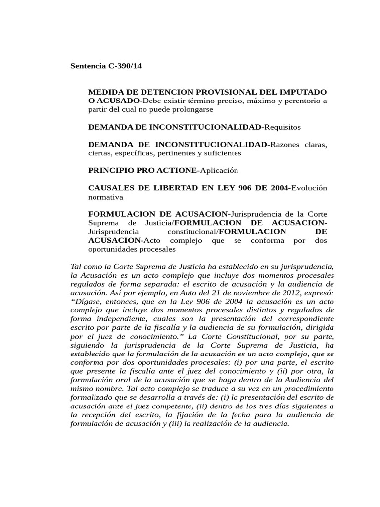 C-390-14 2 | PDF | Caso de ley | Debido al proceso
