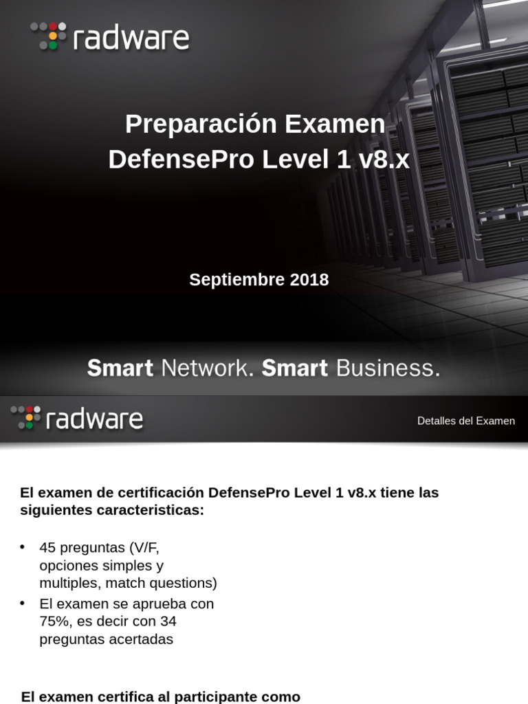 Preparacion Examen DefensePro | PDF | Ataque de denegación de servicio ...