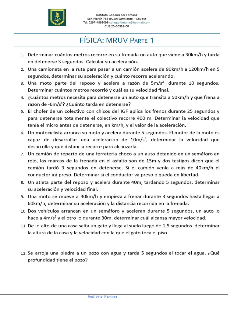 Mruv Parte 1 | PDF