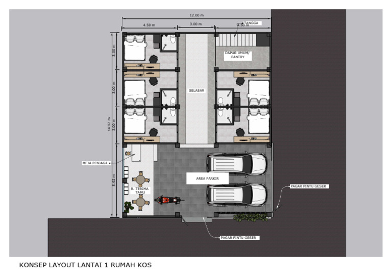 Kos Lantai 1 | PDF