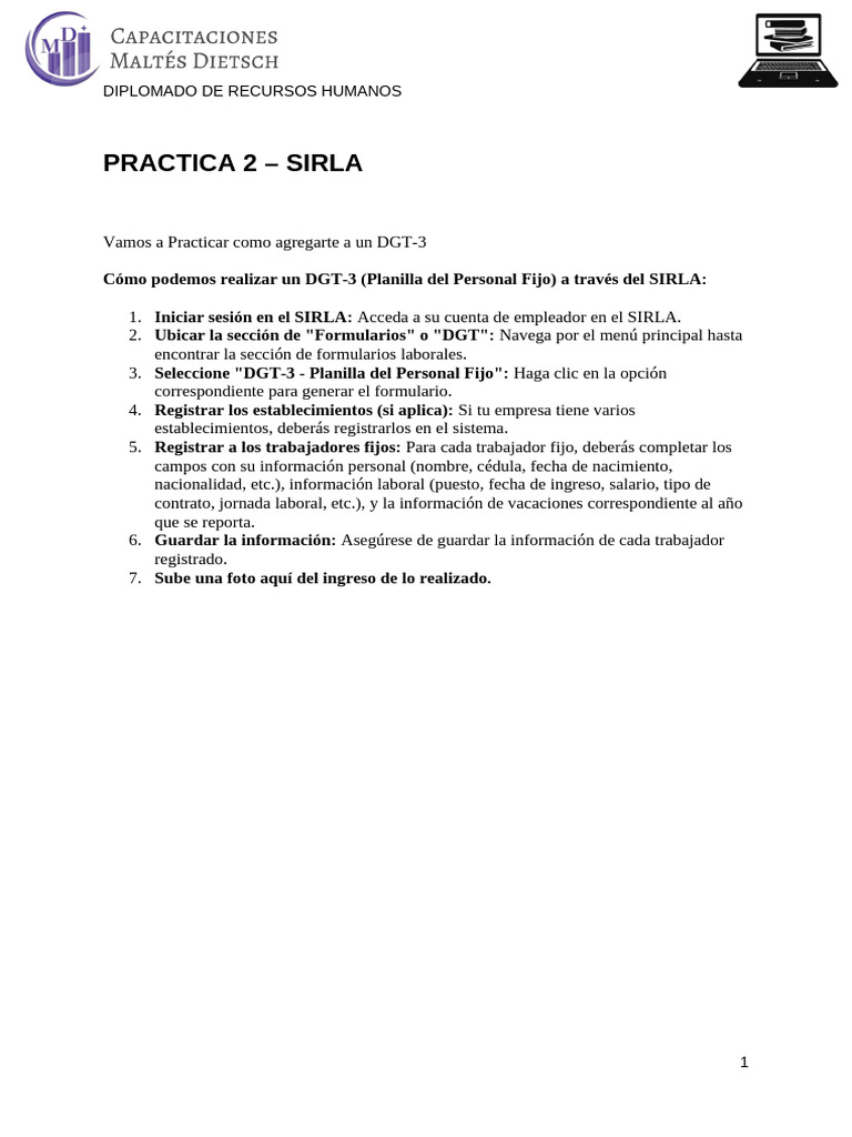 DGT-3 en SIRLA: Guía Práctica | PDF