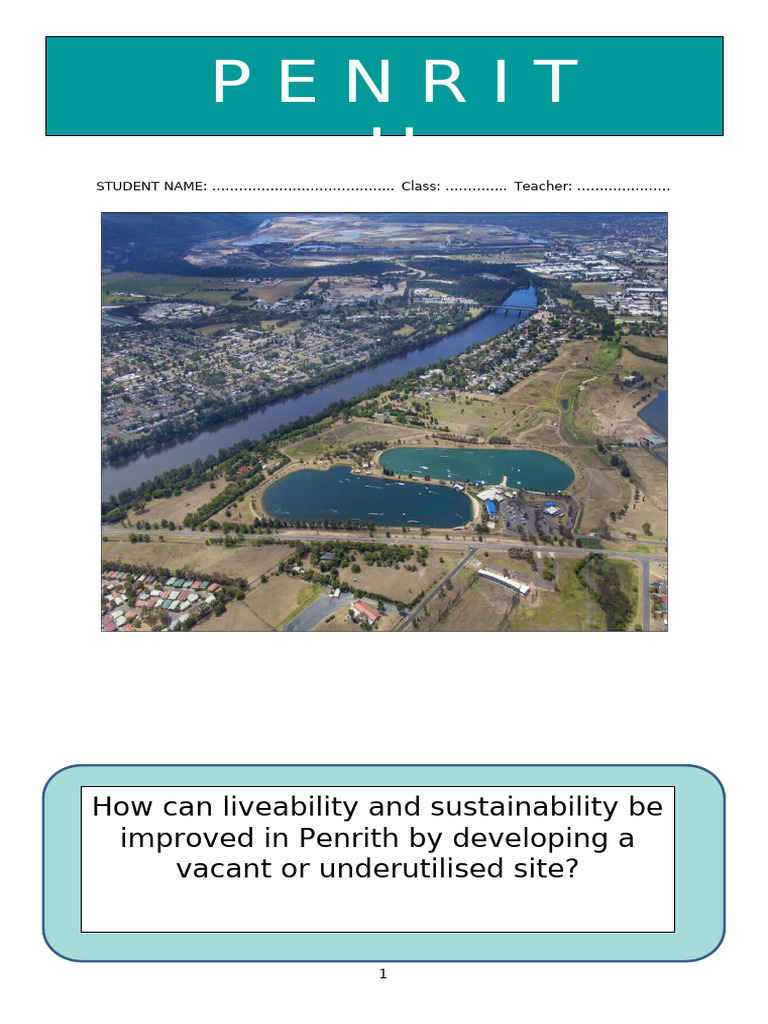 Enhancing Liveability in Penrith | PDF | Infrastructure | Accessibility
