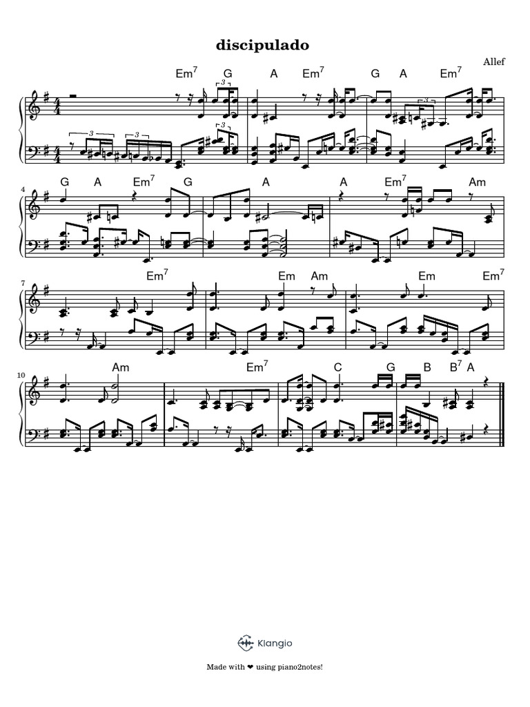 Acordes de Piano para Discipulado | PDF
