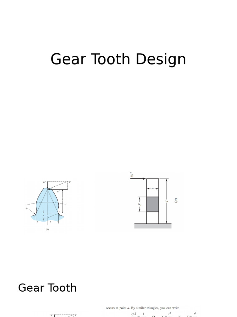 Gear Tooth Design | PDF
