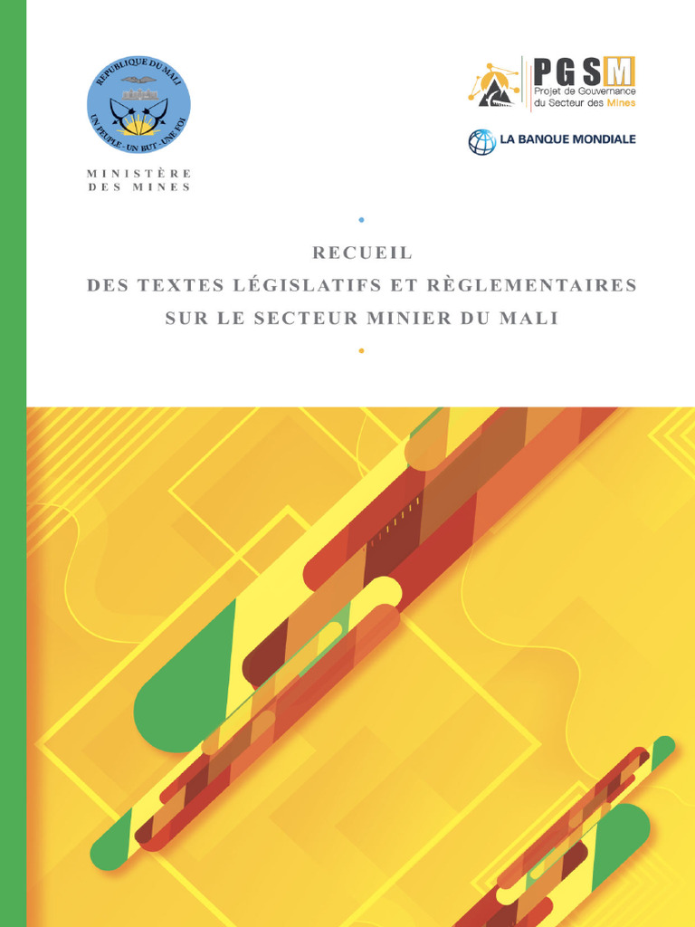 Textes Réglementaires du Secteur Minier au Mali | PDF | Exploitation ...