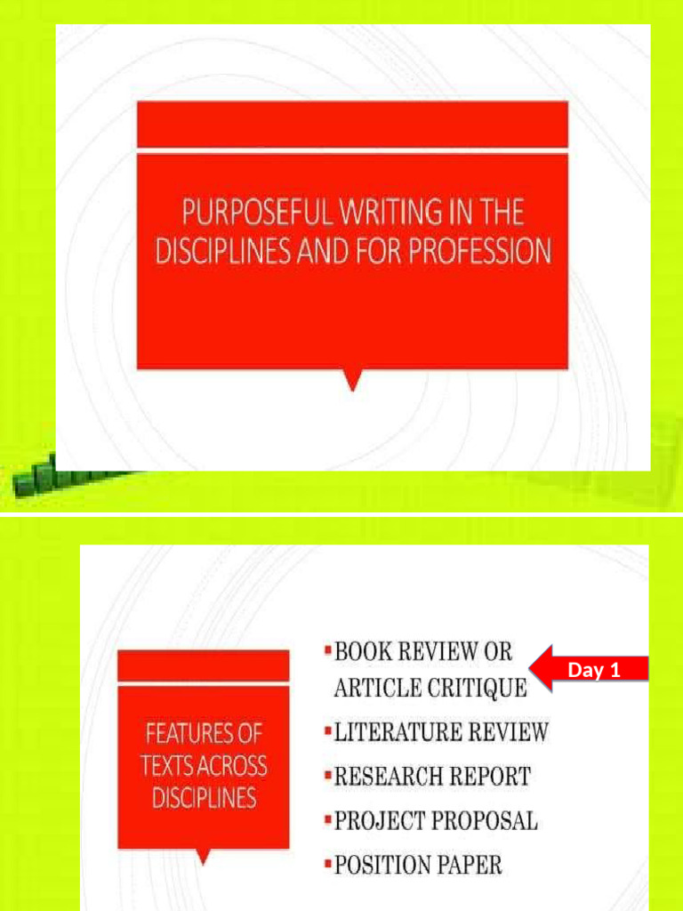 S - Purposeful Writing in The Disciplines and For Profession | PDF ...