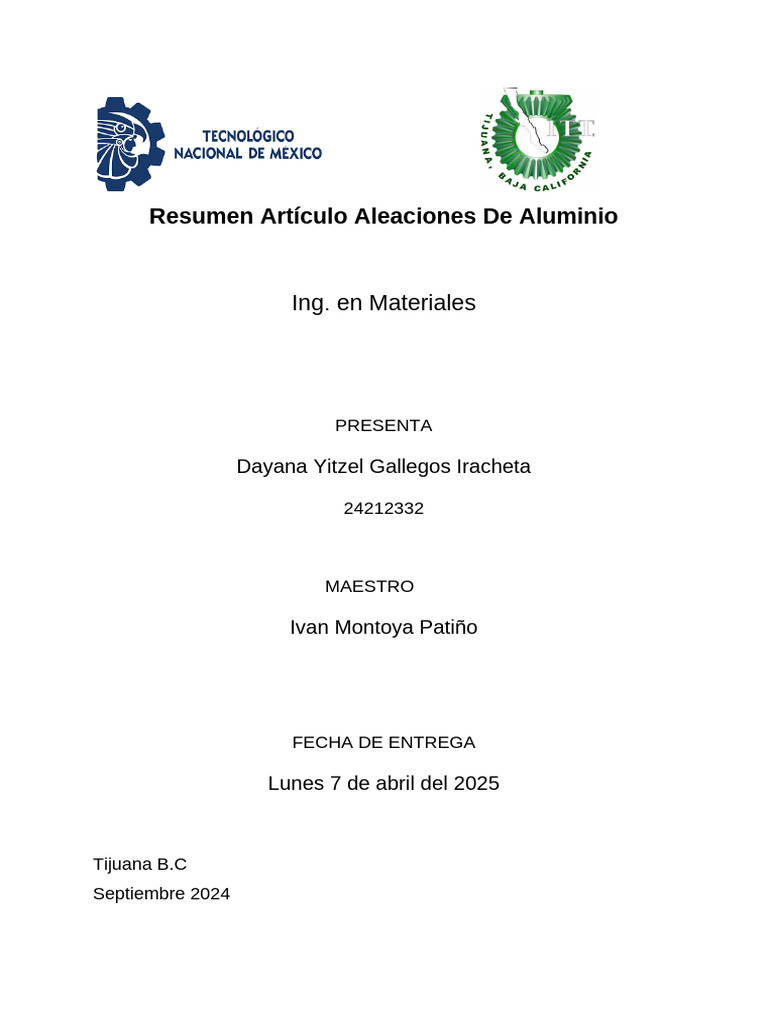 Propiedades y Usos de Aleaciones de Aluminio | PDF | Aleación | Aluminio