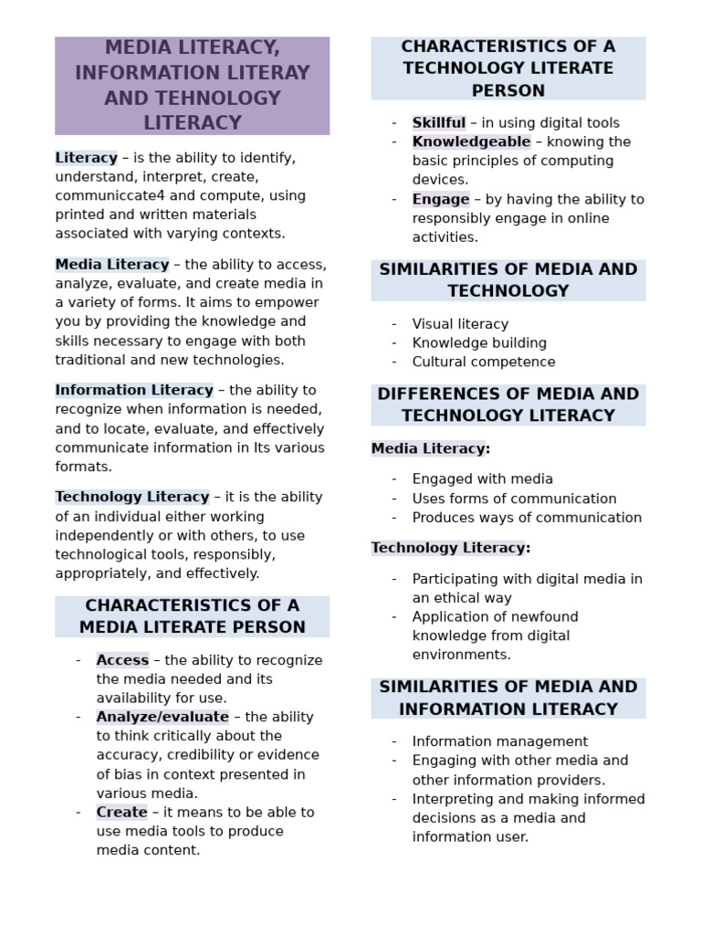 Media and Information Literacy | PDF | Information Literacy | Information