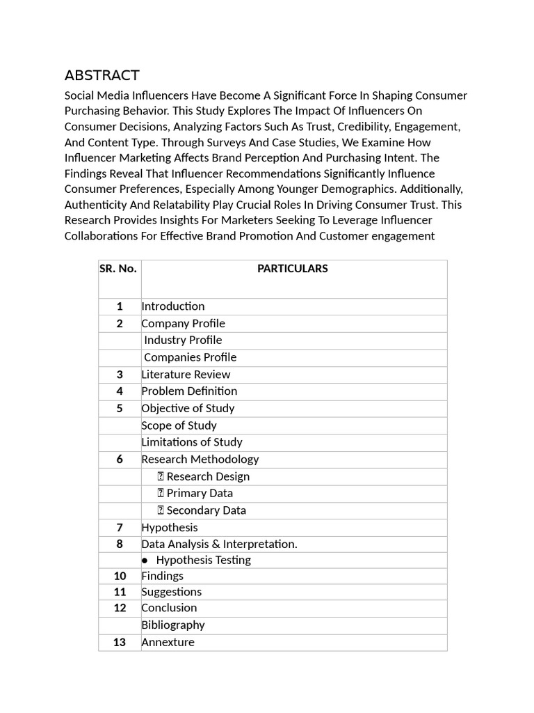 Impact of Influencers on Consumer Behavior | PDF | Consumer Behaviour ...