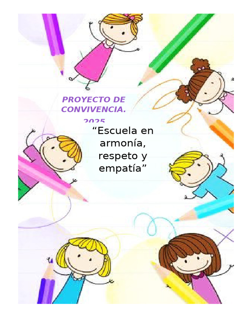 Proyecto de Convivencia Escolar 2025 | PDF | Enseñando | Escuelas