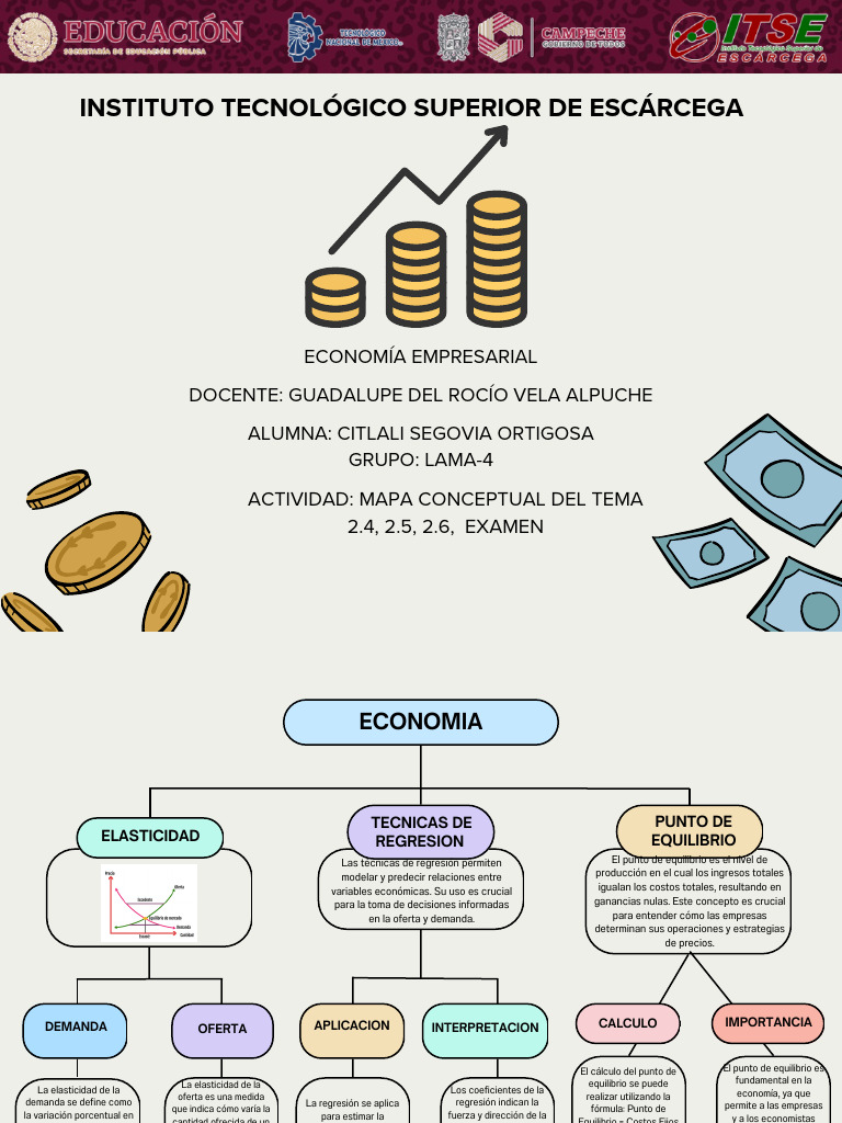 Mapa Conceptual Del Tema 2.4, 2.5, 2.6 | PDF | Elasticidad (economía ...