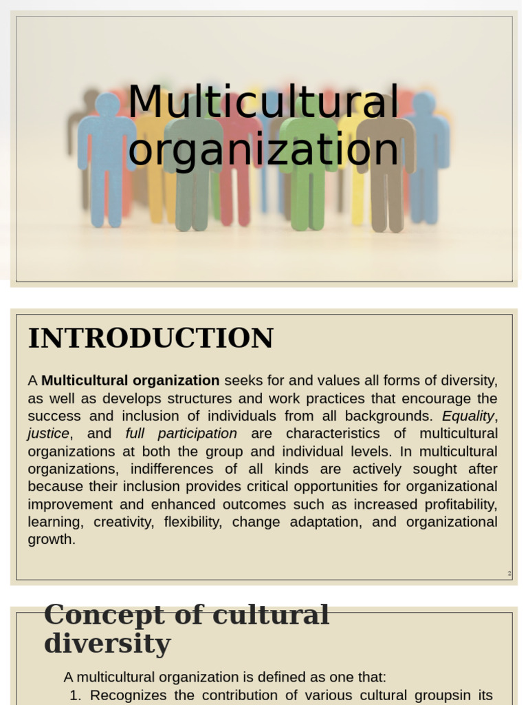 Understanding Multicultural Organizations | PDF | Diversity (Business ...