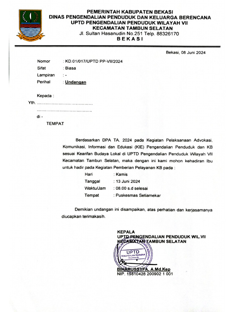 Dokumen Kegiatan Pelayanan KB Bulan Juni 2024 | PDF