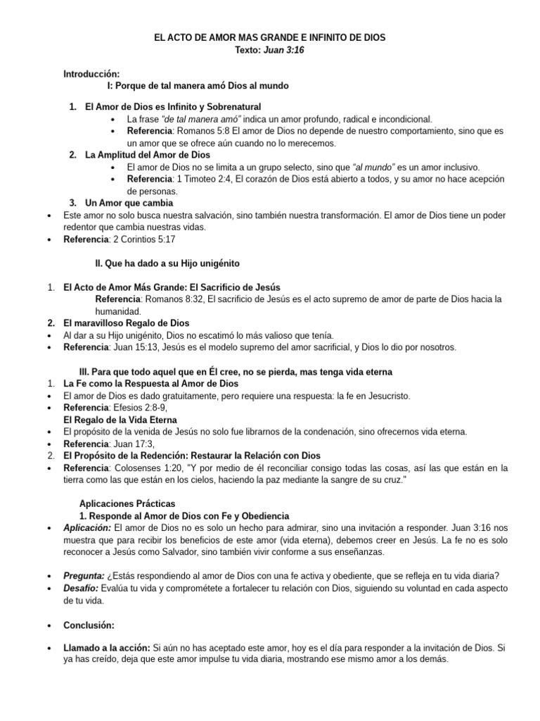 El Amor Infinito de Dios en Jesús | PDF | Amor | Dios