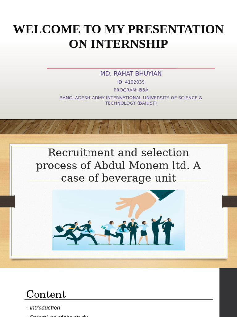 Presentation Slide For Internship Defence | PDF | Human Resources ...