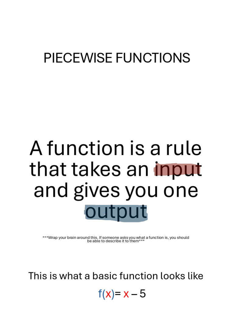 Understanding Piecewise Functions | PDF