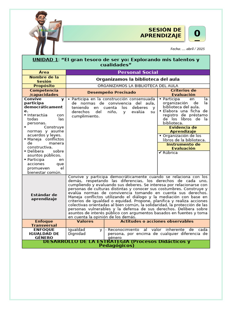 Organización de la Biblioteca del Aula | PDF | Salón de clases ...