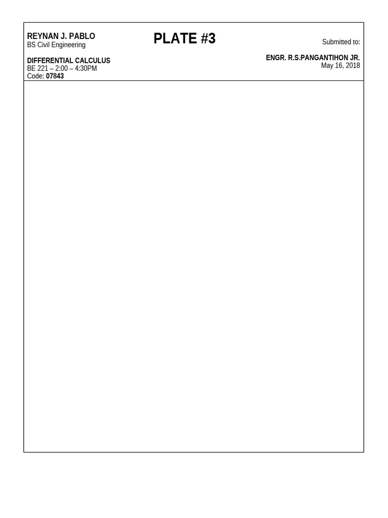 Template For Plates | PDF