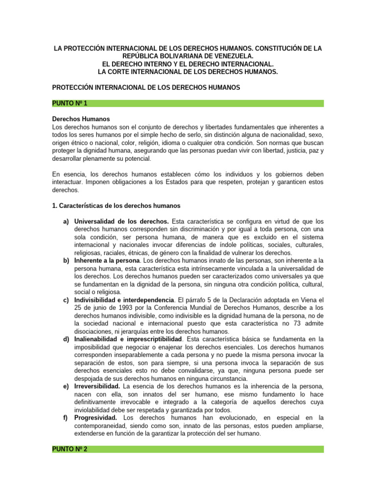 Proteccion Internacional de Los Derechos Humanos | PDF | Derechos ...
