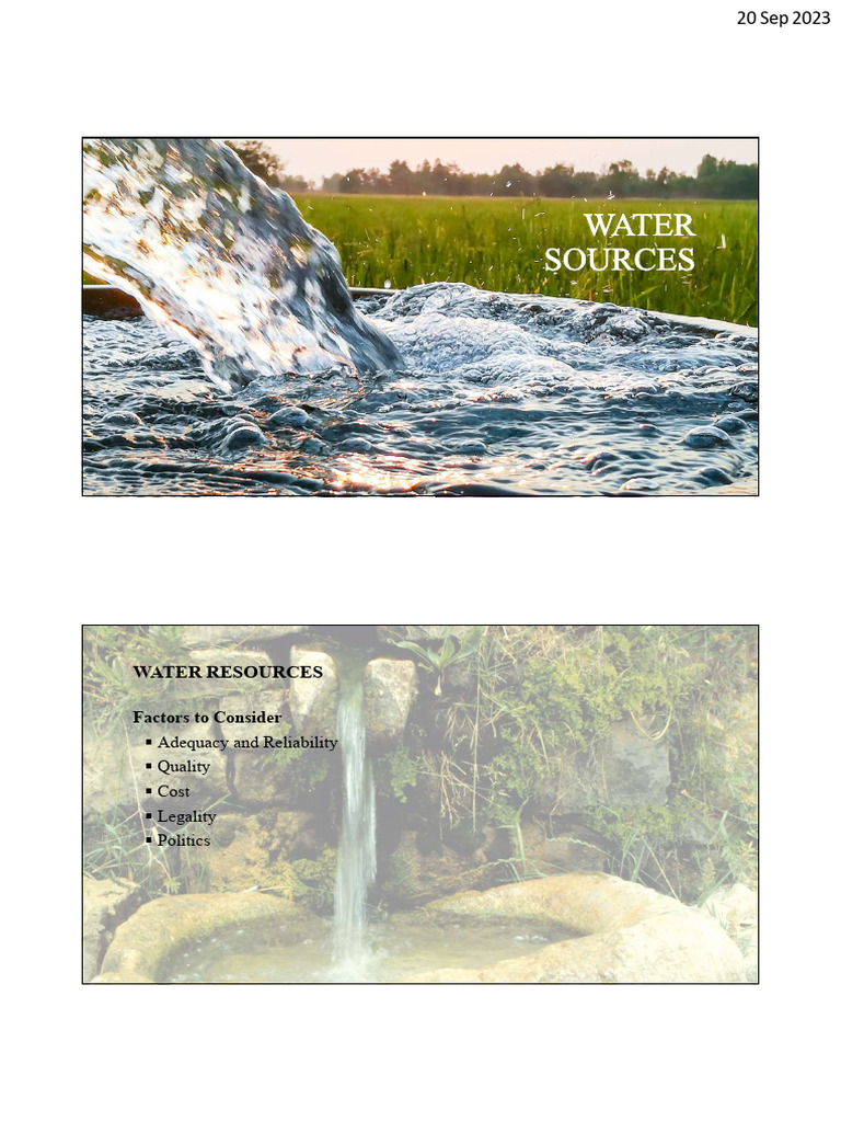04 Water Source | PDF | Groundwater | Water