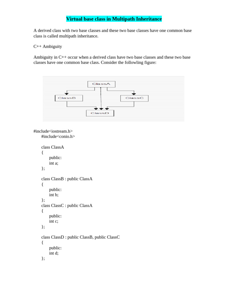 Understanding Multipath Inheritance | PDF | Computer Science | Computing