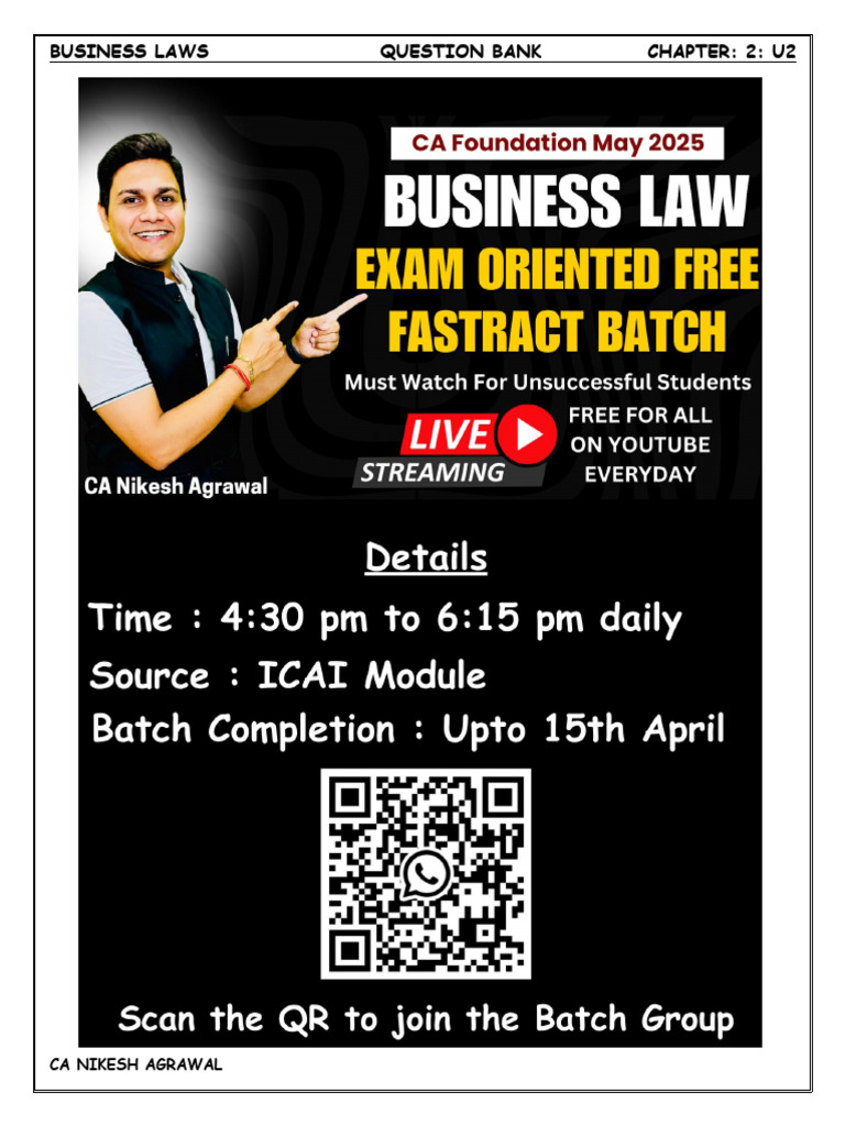 ICA Unit - 2 | PDF | Consideration | Assignment (Law)