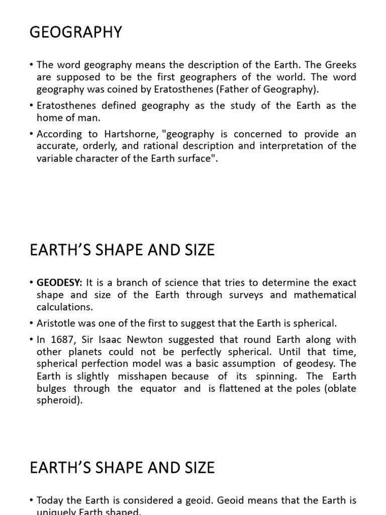 Basics of Geography and Earth Structure | PDF | Latitude | Equator