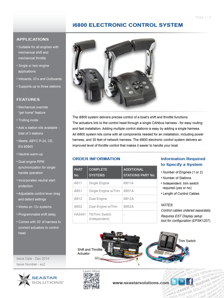 i6800 Electronic Control System Overview | PDF | Manufactured Goods