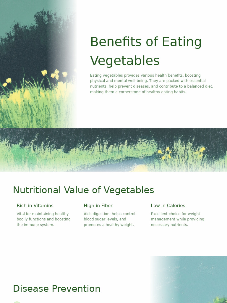 Benefits of Eating Vegetables | PDF | Eating | Vegetables