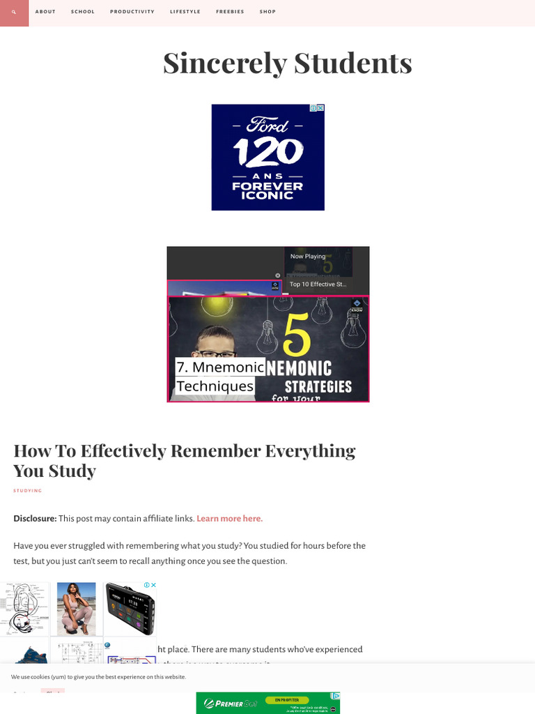 How To Effectively Remember Everything You Study Sincerely Students