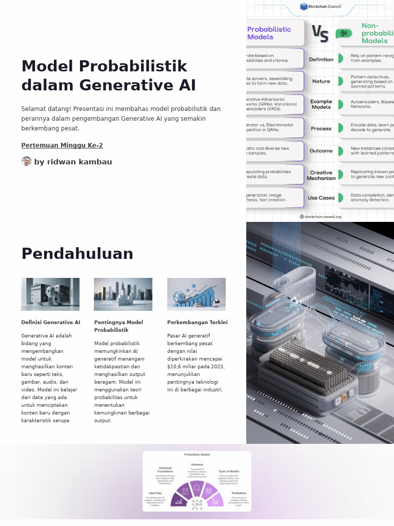 02 Model Probabilistik Dalam Generative AI | PDF