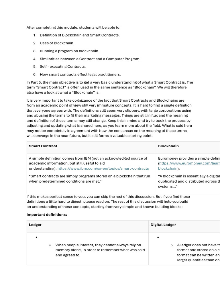 Smart Contracts - Block Chain | PDF | Cryptocurrency | Exchange Rate