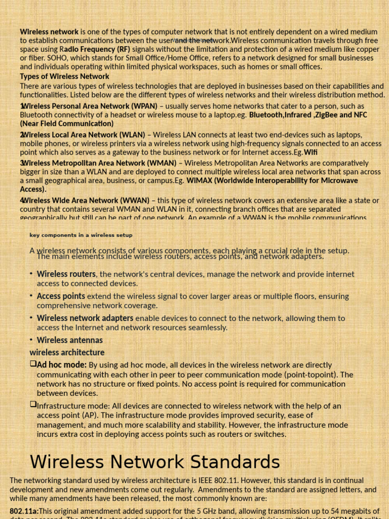 Wireless Network | PDF | Ieee 802.11 | Wireless Network