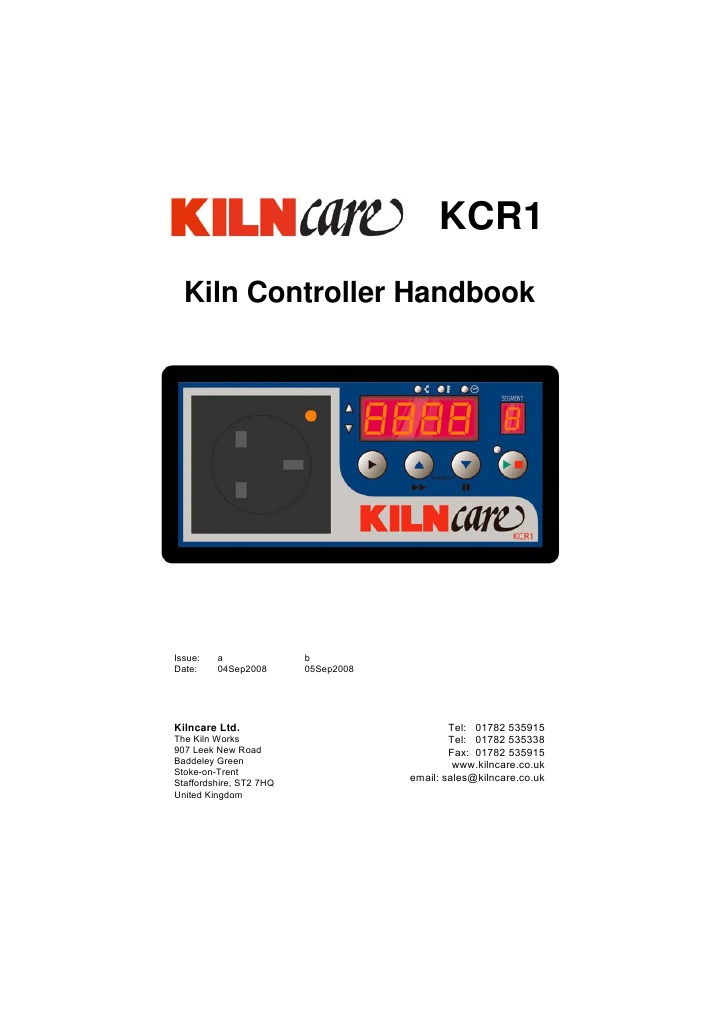KCR1 Handbook PDF Thermocouple Pottery