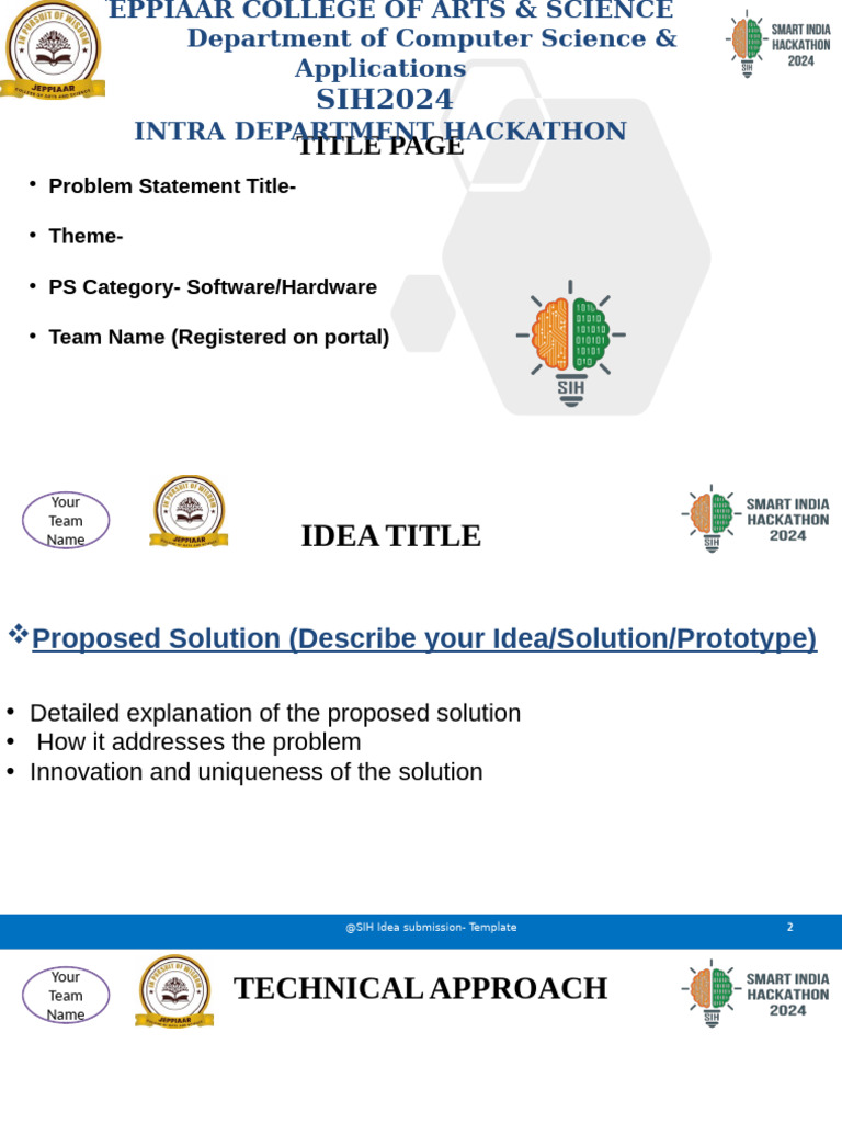 SIH 2024 Idea Submission Template | PDF