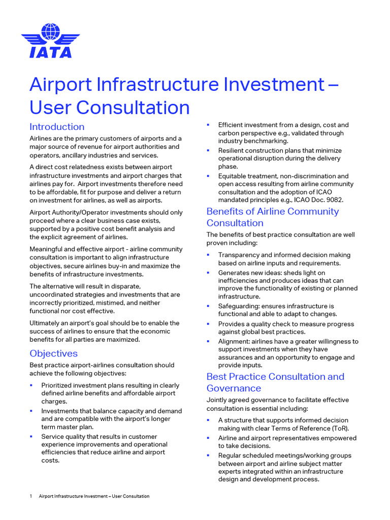Airport Infrastructure Investment Strategies | PDF | Infrastructure ...