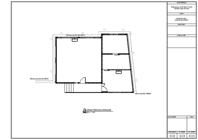 Denah Rencana Drainase Kantor PT. Walet | PDF