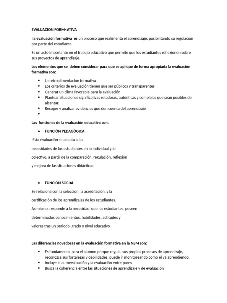 Claves de la Evaluación Formativa en Educación | PDF
