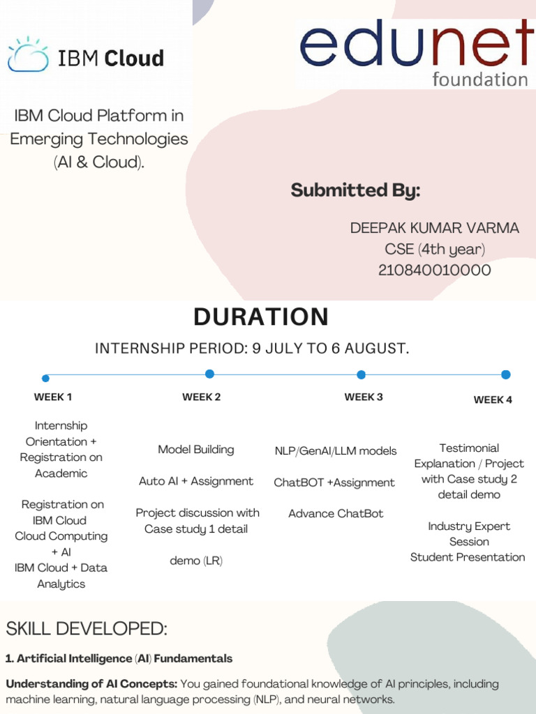 AI Chatbot Development Internship Report | PDF | Artificial ...