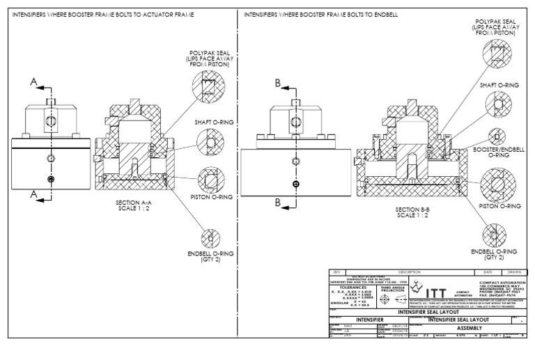 Intensifier Seal Layout Drawing | PDF | Mechanical Engineering