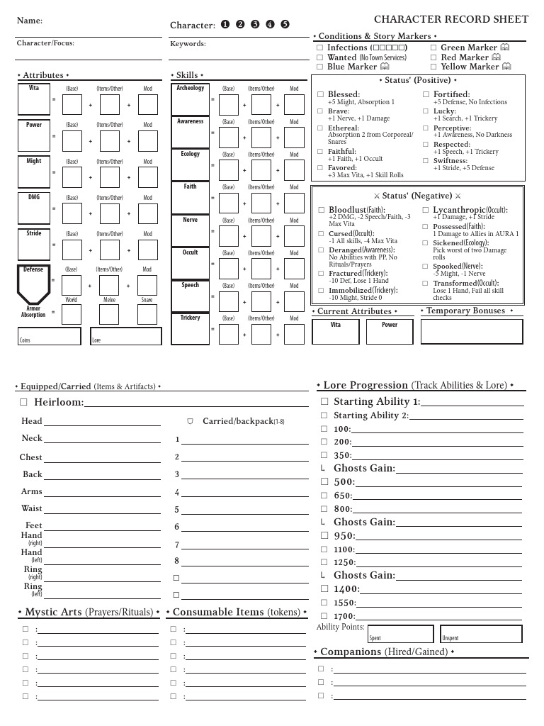 FL11 - Character Pad (Revised) - Large (6x4in) | PDF