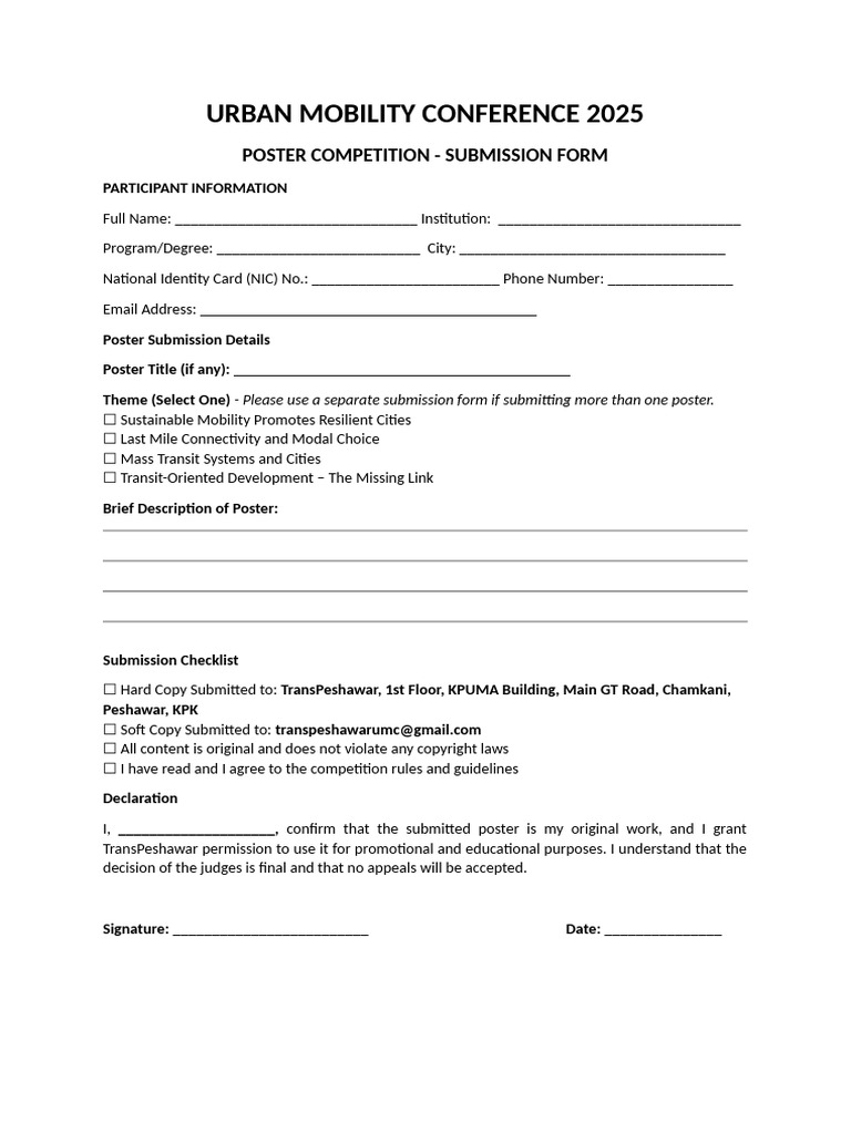 Poster Submission Form | PDF
