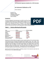 SOP: USP Dissolution Instrument Calibration or PQ: Table 1: Factors Affecting The PQ Results