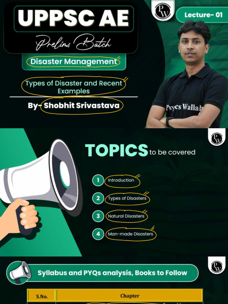 Disaster Management 01 - Class Notes | PDF