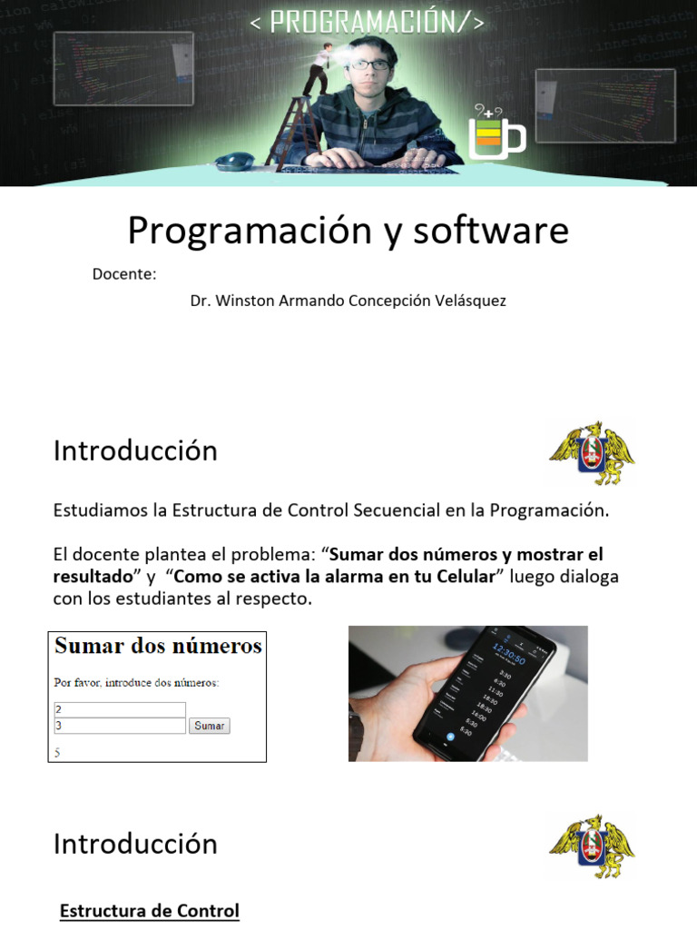 Sesion3 Programación | PDF | Programa de computadora | Programación