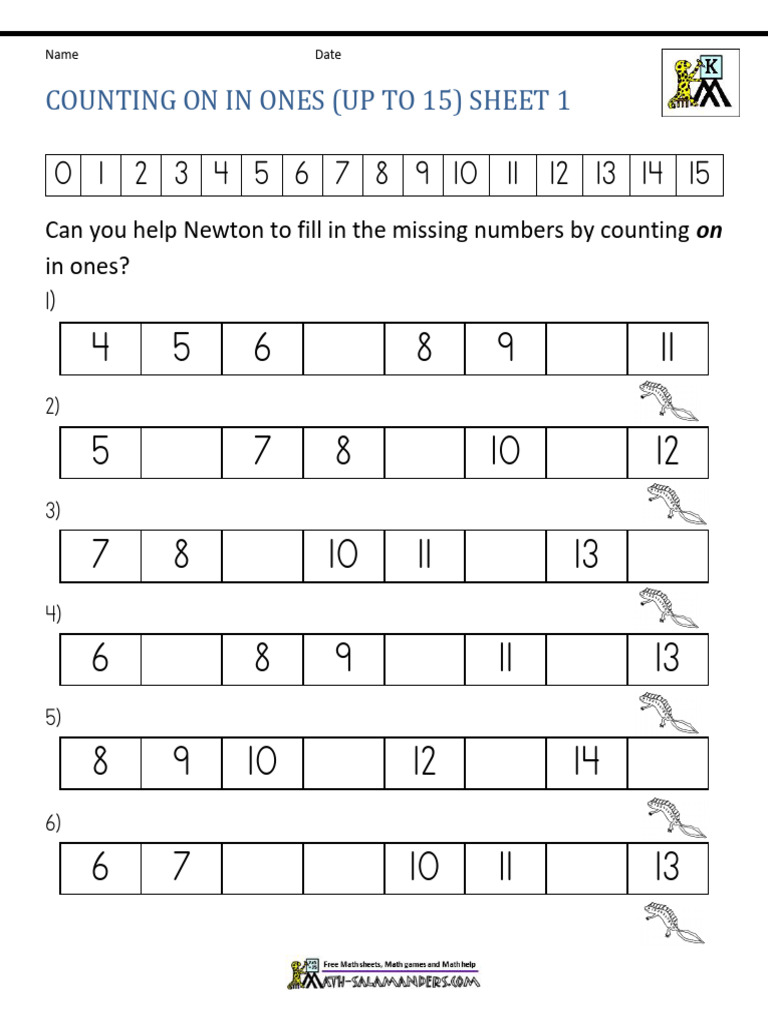 Counting On in 1s To 15 1 | PDF