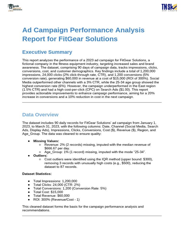 Ad Campaign Performance Insights | PDF | Performance Indicator | Marketing