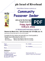 Passover Flyer 2012